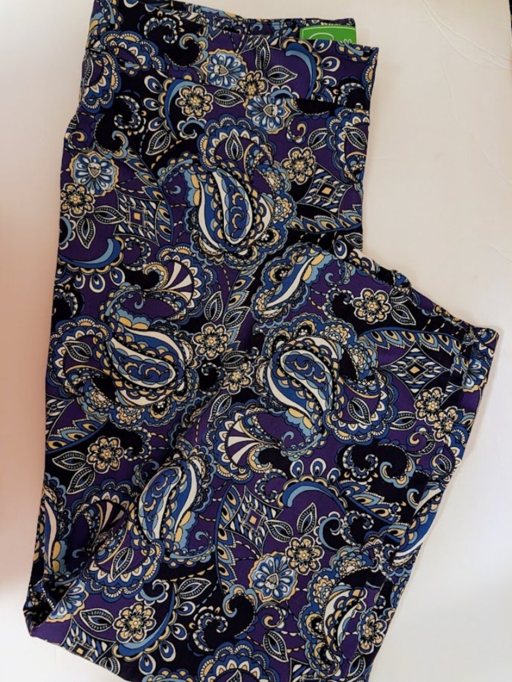 Pappagallo purple paisley ankle pants Size 16